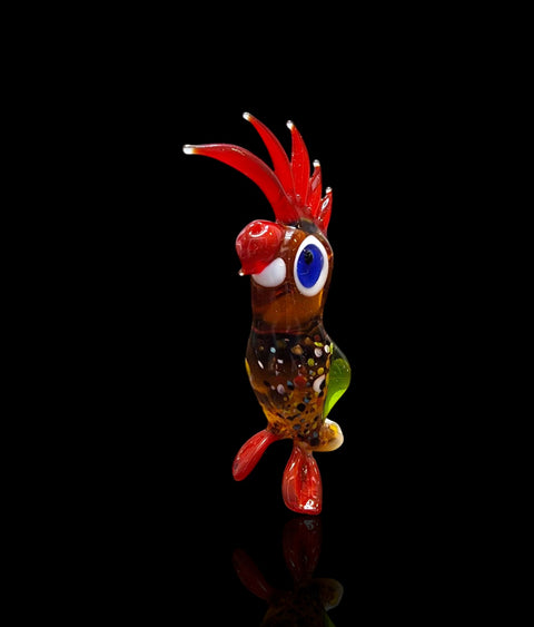 Glass Parakeet Figurine