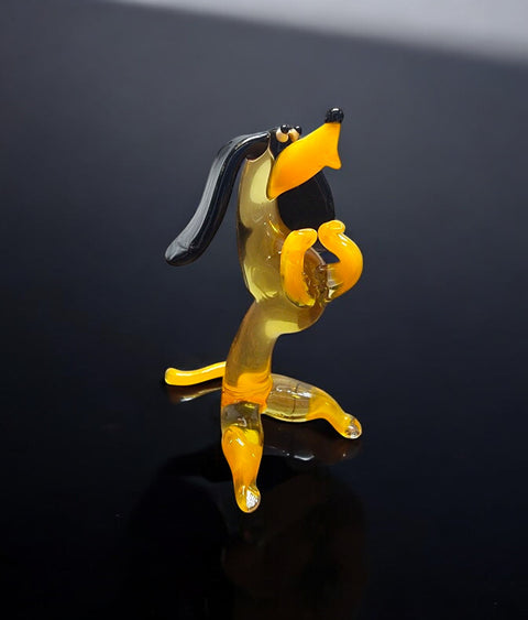 Glass Dachshund Figurine