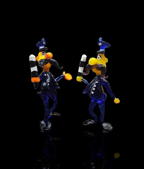 glass police figurine