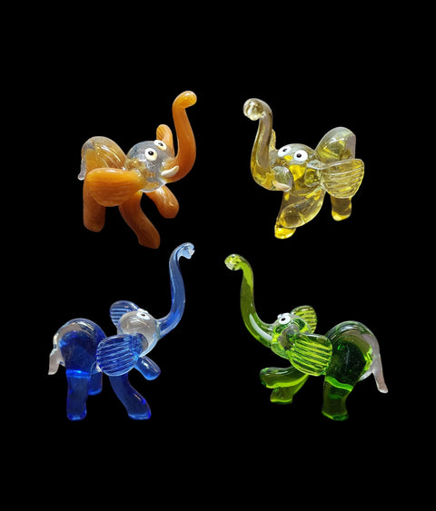 Glass Elephant Figurine