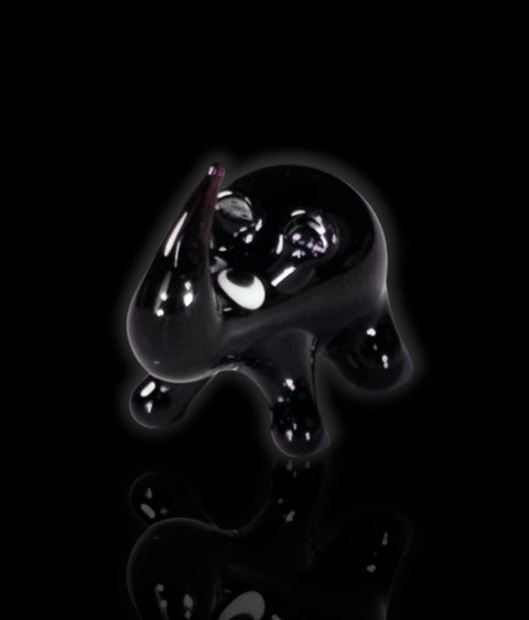 Black Rhino Figurine, Mini Glass Murano Quality Lampworking Glass Figurine, Hand Made In Ukraine, A Great Addition To Your Collection