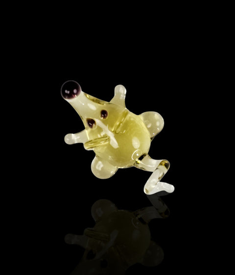 Amber Mouse Figurine, Mini Glass Murano Quality Lampworking Glass Figurine, Hand Made In Ukraine, A Great Addition To Your Collection