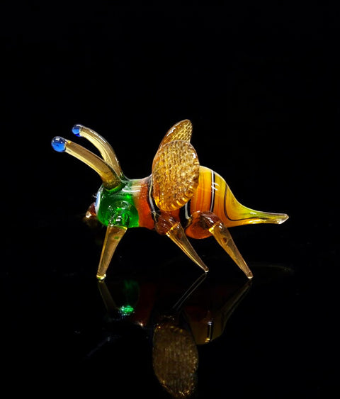 Glass Bee Figurine, Collectible Glass Bee, Murano Quality Gift At A Fraction Of The Price, Handcrafted In Ukraine