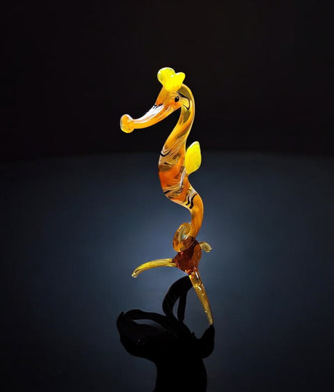Glass Seahorse Figurine, Collectible Glass Seahorse, Murano Quality Gift At A Fraction Of The Price, Handcrafted In Ukraine