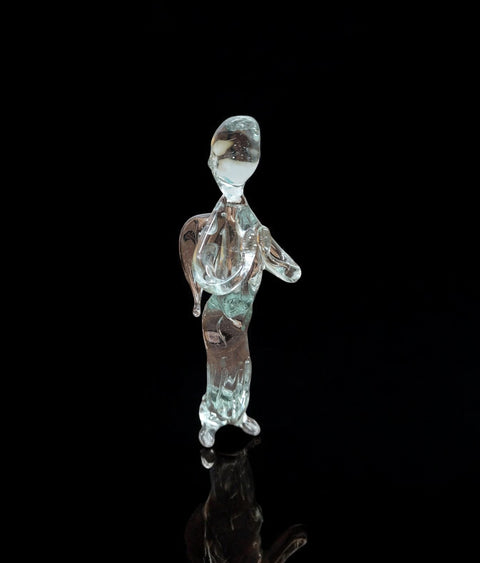clear glass angel figurine
