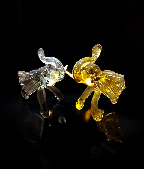 Glass Elephant Figurine, Collectible Glass Elephant, Murano Quality Gift At A Fraction Of The Price, Handcrafted In Ukraine