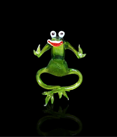 Glass Frog Figurine, Collectible Glass Frog, Murano Quality Gift At A Fraction Of The Price, Handcrafted In Ukraine