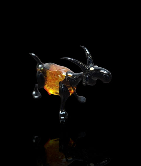 Glass Goat Figurine