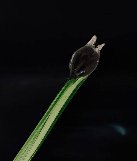 Black glass tulip