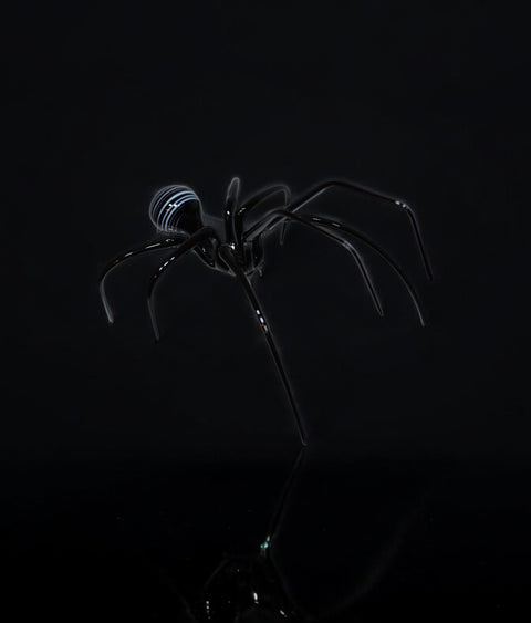 Glass Black Widow Spider Figurine