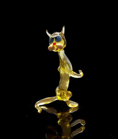 Glass Cat Figurine
