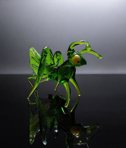 Glass Grasshopper Figurine