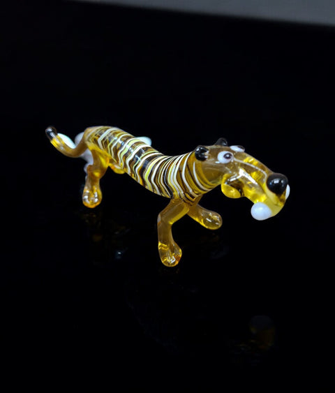 Glass Tiger Figurine, Collectible Glass Tiger, Murano Quality Gift At A Fraction Of The Price, Handcrafted In Ukraine