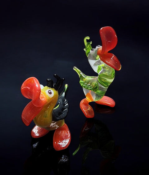 Glass Duck Figurine, Collectible Glass Duck, Murano Quality Gift At A Fraction Of The Price, Handcrafted In Ukraine