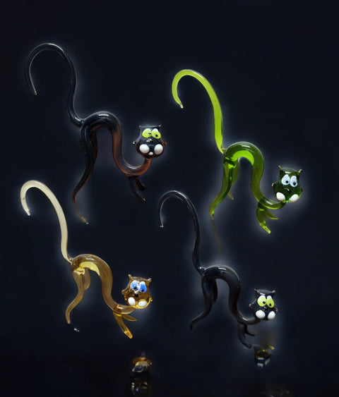 Glass Cat Figurine, Collectible Glass Cat, Murano Quality Gift At A Fraction Of The Price, Handcrafted In Ukraine