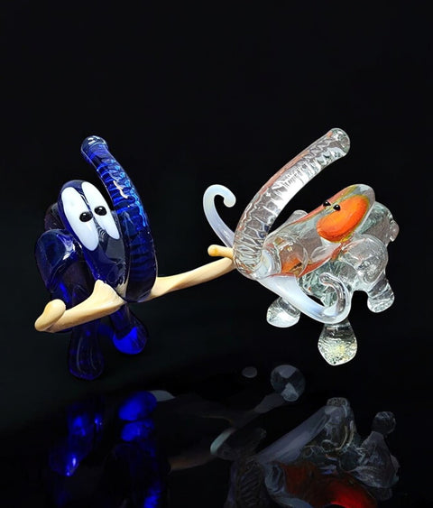 Glass Mastodon Figurine, Collectible Glass Mastodon, Murano Quality Gift At A Fraction Of The Price, Handcrafted In Ukraine