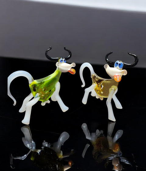 Glass Cow Figurine