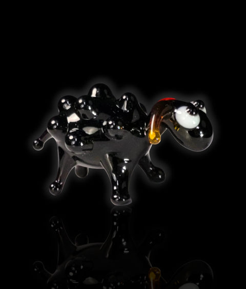 Black Sheep Figurine, Mini Glass Murano Quality Lampworking Glass Figurine, Hand Made In Ukraine, A Great Addition To Your Collection
