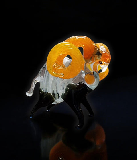 Glass Ram Figurine