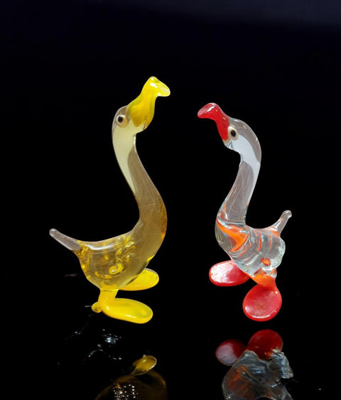 Glass Goose Figurine