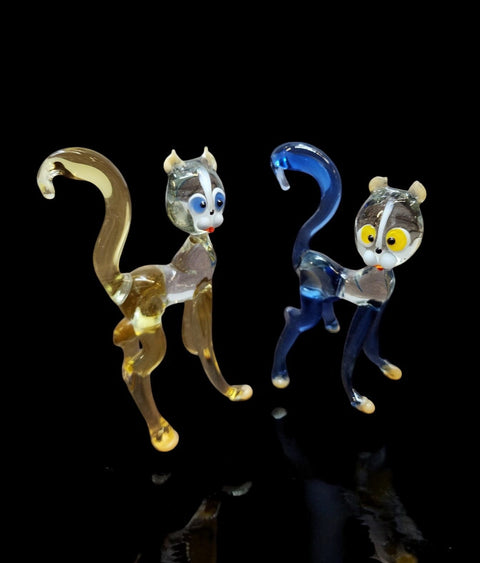 Glass Cat Figurine