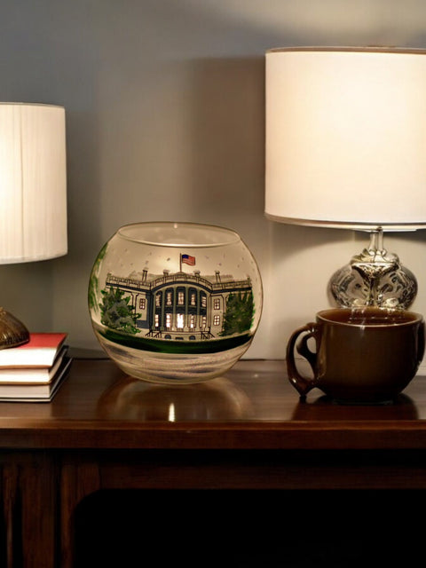 Frosted Glass Candle Holder - White House Design