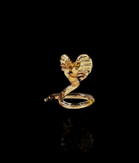 Amber Cobra Figurine, Mini Glass Murano Quality Lampworking Glass Figurine, Hand Made In Ukraine, A Great Addition To Your Collection