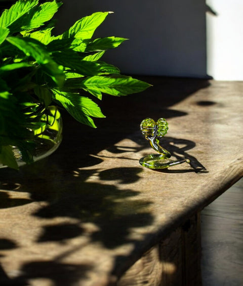 Green Cobra Figurine, Mini Glass Murano Quality Lampworking Glass Figurine, Hand Made In Ukraine, A Great Addition To Your Collection