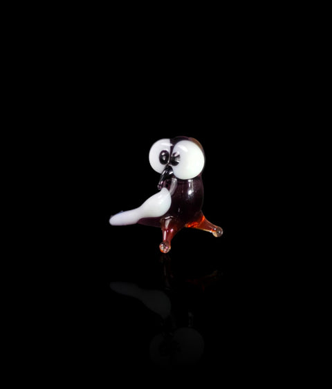 Purple Owl Figurine, Mini Glass Murano Quality Lampworking Glass Figurine, Hand Made In Ukraine, A Great Addition To Your Collection