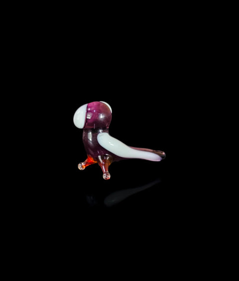 Purple Owl Figurine, Mini Glass Murano Quality Lampworking Glass Figurine, Hand Made In Ukraine, A Great Addition To Your Collection