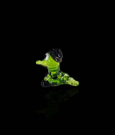 Crocodile Figurine, Mini Glass Murano Quality Lampworking Glass Figurine, Hand Made In Ukraine, A Great Addition To Your Collection