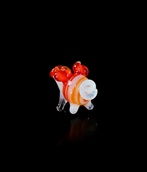 Red Pig Figurine, Mini Glass Murano Quality Lampworking Glass Figurine, Hand Made In Ukraine, A Great Addition To Your Collection