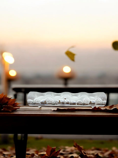 Frosted Quad Glass Candle Holder