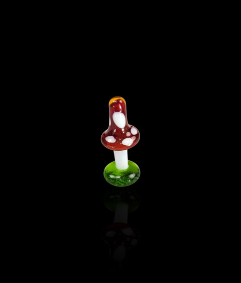 Red Cap Mushroom Figurine, Mini Glass Murano Quality Lampworking Glass Figurine, Hand Made In Ukraine, A Great Addition To Your Collection