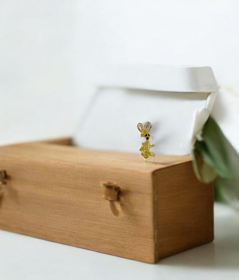 Amber Rabbit Figurine, Mini Glass Murano Quality Lampworking Glass Figurine, Hand Made In Ukraine, A Great Addition To Your Collection