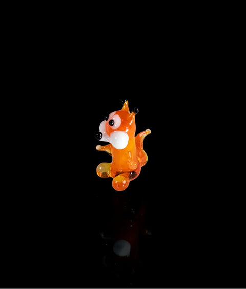 Squirrel Figurine, Mini Glass Murano Quality Lampworking Glass Figurine, Hand Made In Ukraine, A Great Addition To Your Collection