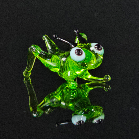 Glass Grasshopper Figurine, Handmade Murano Quality Design - Small