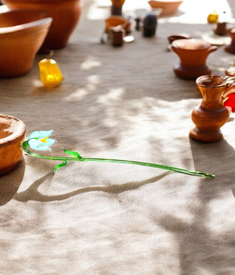 White Glass Lily - Handcrafted Long Stem Flower