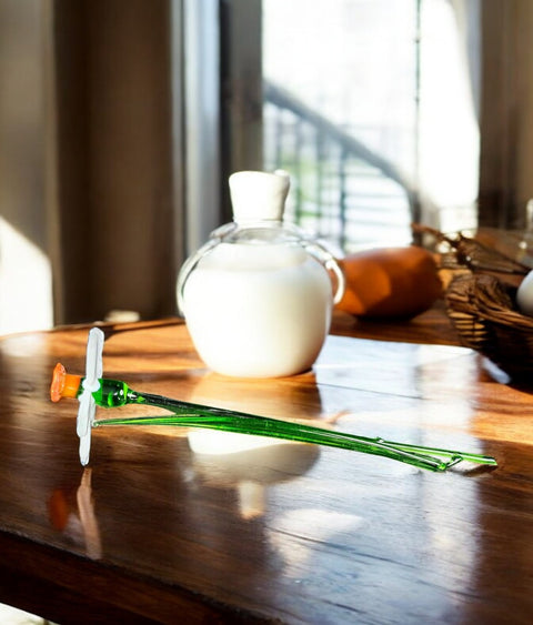 White Glass Daffodil - Handcrafted Long Stem Flower