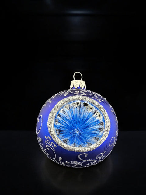 Blue Blown Glass Ornament - Blue Refractor