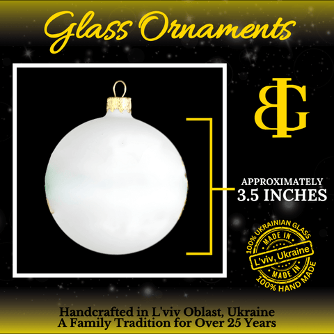 Green Blown Glass Ornament - Green & Gold - Refractor