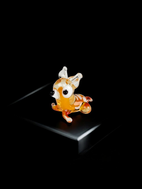 Deer Figurine, Mini Glass Murano Quality Lampworking Glass Figurine, Hand Made In Ukraine, A Great Addition To Your Collection