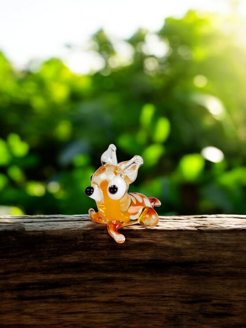 Deer Figurine, Mini Glass Murano Quality Lampworking Glass Figurine, Hand Made In Ukraine, A Great Addition To Your Collection
