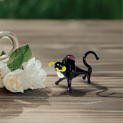 Glass bull mini figurine