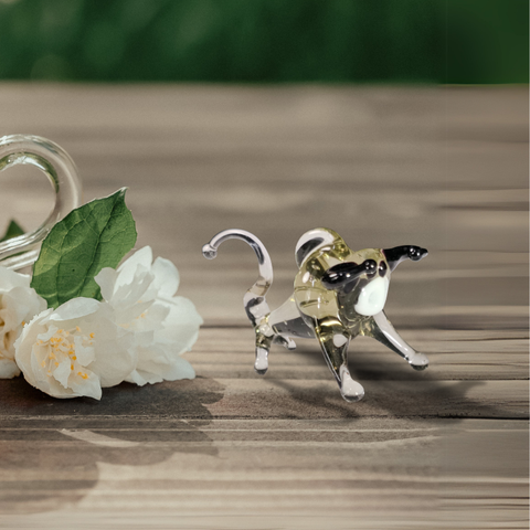 Glass bull mini figurine