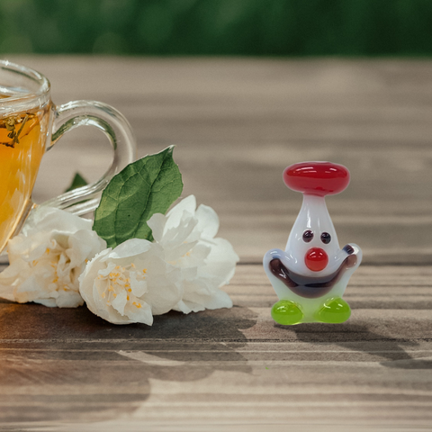 Glass mushroom mini figurine