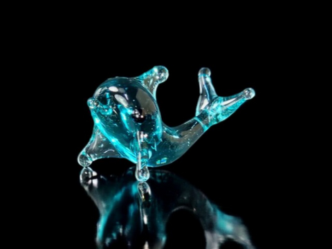 Dolphin Figurine, Mini Glass Murano Quality Lampworking Glass Figurine, Hand Made In Ukraine, A Great Addition To Your Collection