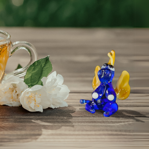 Glass dragon mini figurine