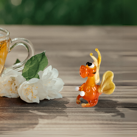 Glass dragon mini figurine