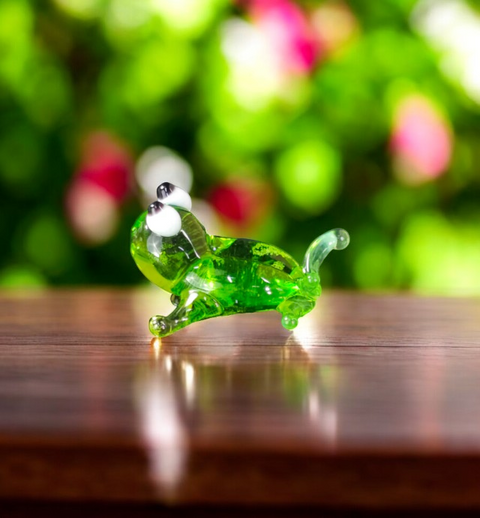 Frog Figurine, Mini Glass Murano Quality Lampworking Glass Figurine, Hand Made In Ukraine, A Great Addition To Your Collection
